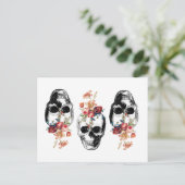 Wiedergeburt - Blühen der Schädel Postkarte (Stehend Vorderseite)