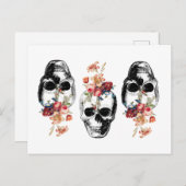Wiedergeburt - Blühen der Schädel Postkarte (Vorne/Hinten)