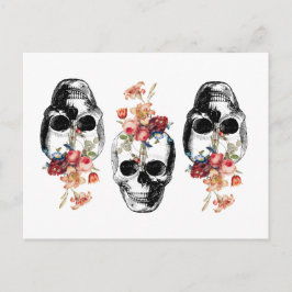 Wiedergeburt - Blühen der Schädel Postkarte