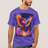 Wiedergeburt des Ätherischen: Regenbogen Phoenix i T-Shirt (Vorderseite)
