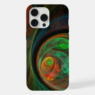 Wiedergeburt Grün Abstrakt Kunst iPhone 15 Pro Max Hülle