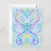 Wiedergeburt, Neues Alter, Meditation, Boho, Hippi Postkarte (Vorne/Hinten)