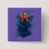 Wiedergeburt. Skelett mit aufsteigenden Flügeln Button (Vorderseite)