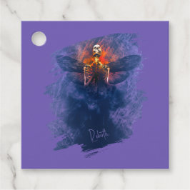 Wiedergeburt. Skelett mit aufsteigenden Flügeln Geschenkanhänger