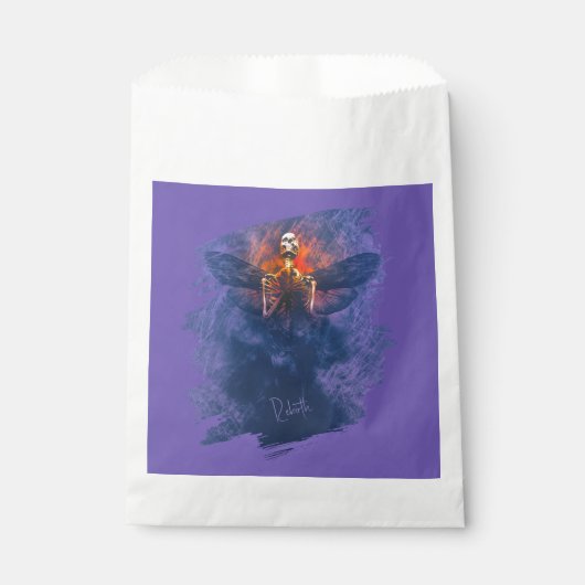 Wiedergeburt. Skelett mit aufsteigenden Flügeln Geschenktütchen (Vorderseite)