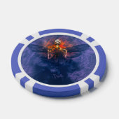 Wiedergeburt. Skelett mit aufsteigenden Flügeln Pokerchips (Einzeln)