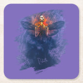 Wiedergeburt. Skelett mit aufsteigenden Flügeln Rechteckiger Pappuntersetzer (Vorderseite)