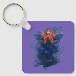 Wiedergeburt. Skelett mit aufsteigenden Flügeln Schlüsselanhänger