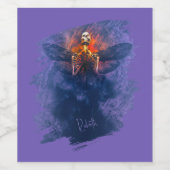 Wiedergeburt. Skelett mit aufsteigenden Flügeln Weinetikett (Einzelnes Label)