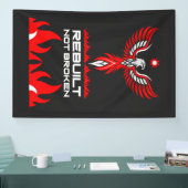 Wiedergeburt und Stärke Phönix Banner (Messe)