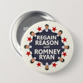Wiedergewinnungs-Grund mit Romney Ryan Button (Vorne & Hinten)
