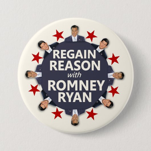 Wiedergewinnungs-Grund mit Romney Ryan Button (Vorderseite)