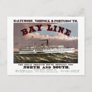 Wiederhergestellte Baltimore, Norfolk, Portsmouth Postkarte