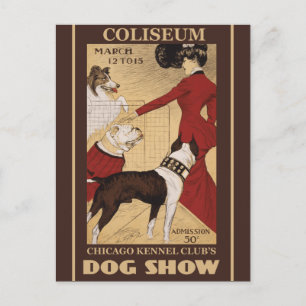 Wiederhergestellte Vintage Chicago Kennel Club Postkarte
