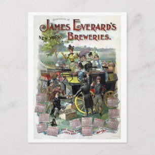 Wiederhergestellter Vintage-Kalender der New Yorke Postkarte
