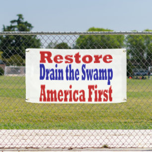 Wiederherstellen Amerika zuerst die Sümpfe rot bla Banner