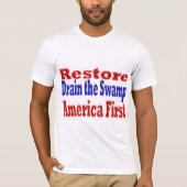 Wiederherstellen Amerika zuerst die Sümpfe rot bla T-Shirt (Vorderseite)