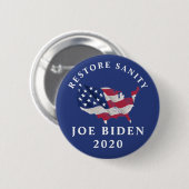 Wiederherstellen von Sanity Joe Biden 2020 Button (Vorne & Hinten)