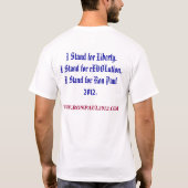 Wiederherstellung Amerika Now- Ron Paul 2012 T-Shirt (Rückseite)
