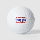 Wiederherstellung Amerikas First Trump 2024 Golfball (Vorderseite)
