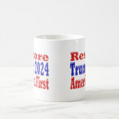 Wiederherstellung Amerikas First Trump 2024 halbe Kaffeetasse (Mittel)