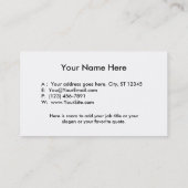 Wiederherstellung der flippigen Wortkunst des Visitenkarte (Rückseite)