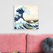 Wiederherstellung der Großen Welle von Kanagawa du Leinwanddruck (Insitu (Wohnzimmer))
