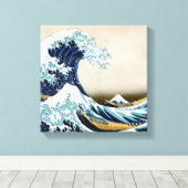 Wiederherstellung der Großen Welle von Kanagawa du Leinwanddruck (Insitu (Holzboden))