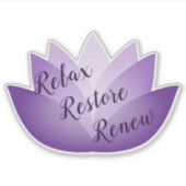 Wiederherstellung der Lila Lotus-Blume Aufkleber (Vorderseite)