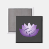 Wiederherstellung der Lila Lotus-Blume Magnet (Vorderseite/Rückseite)