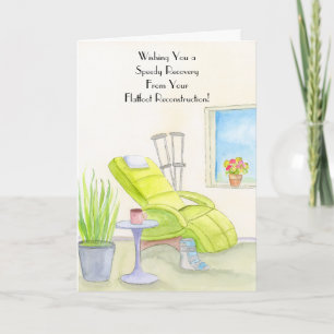 Wiederherstellung nach Plattfußoperation Krücken & Karte