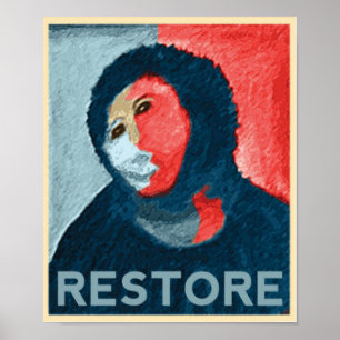 WIEDERHERSTELLUNG - Stützspanische Dame Art Poster