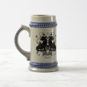 Wiederherstellung Vintager Löwen mit Wirbel Bierglas