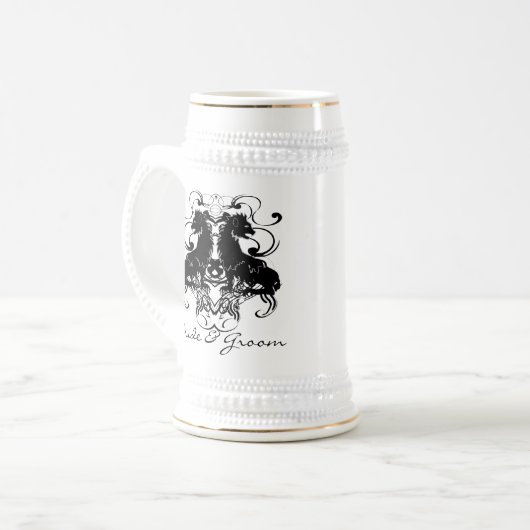 Wiederherstellung Vintager Löwen mit Wirbel Bierglas (Vorderseite Links)