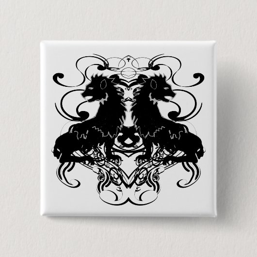 Wiederherstellung Vintager Löwen mit Wirbel Button (Vorderseite)