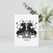 Wiederherstellung Vintager Löwen mit Wirbel Postkarte (Stehend Vorderseite)