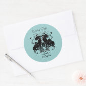 Wiederherstellung Vintager Löwen mit Wirbel Runder Aufkleber (Umschlag)