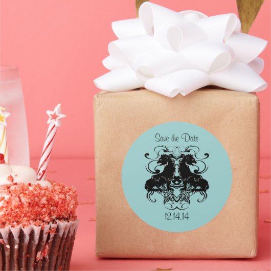 Wiederherstellung Vintager Löwen mit Wirbel Runder Aufkleber (Party)