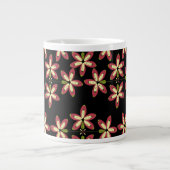 Wiederholbare nahtlose Blumenformen Jumbo-Tasse (Vorderseite)