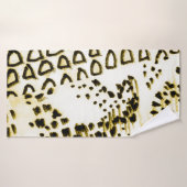 Wiederholbare Schlangenhaut. Gelber Mode-Stil. Wei Badehandtuch (Badehandtuch)