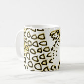 Wiederholbare Schlangenhaut. Gelber Mode-Stil. Wei Kaffeetasse (Vorderseite Links)