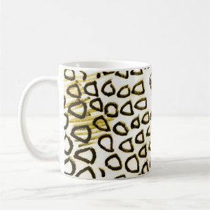 Wiederholbare Schlangenhaut. Gelber Mode-Stil. Wei Kaffeetasse