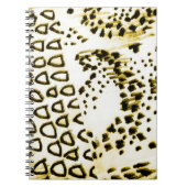 Wiederholbare Schlangenhaut. Gelber Mode. Weiß Notizblock (Vorderseite)