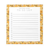 Wiederholen der Liebe mit Floral, um Notepad aufzu Notizblock (Vorderseite)