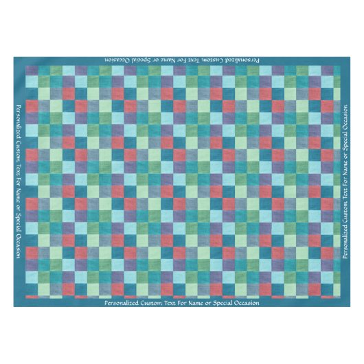 Wiederholen des mehrfarbigen, überprüften Musters  Tischdecke (Vorderseite (Horizontal))