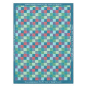 Wiederholen des mehrfarbigen, überprüften Musters Tischdecke (Vorderseite)