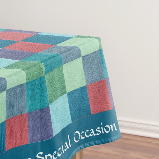 Wiederholen des mehrfarbigen, überprüften Musters Tischdecke (Beispiel)