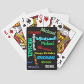 Wiederholen des Namens IHRER TEXT-Gabe Kartenspiel Spielkarten (Rückseite)