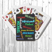 Wiederholen des Namens IHRER TEXT-Gabe Kartenspiel Spielkarten