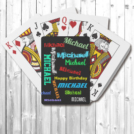 Wiederholen des Namens IHRER TEXT-Gabe Kartenspiel Spielkarten